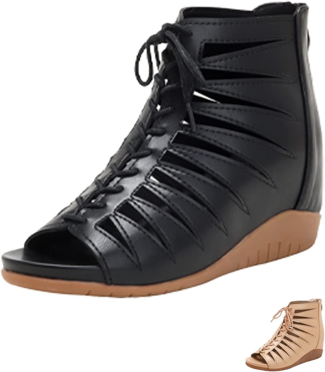 Women's Wedge Sandals - Retro Gladiator Style
