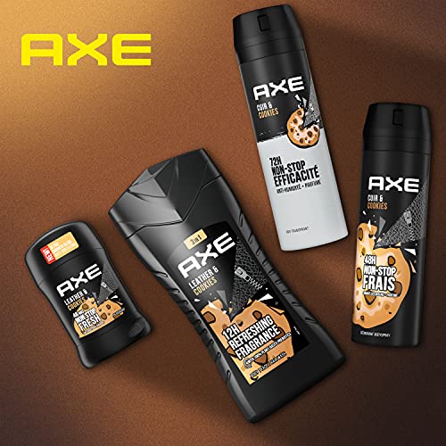 Axe Collision Leather & Cookies 3-in-1 Men's Shower Gel Plant Based 12-Hour Protection Against Body Odour (6 x 250 ml) Pack of 6 - Image 4
