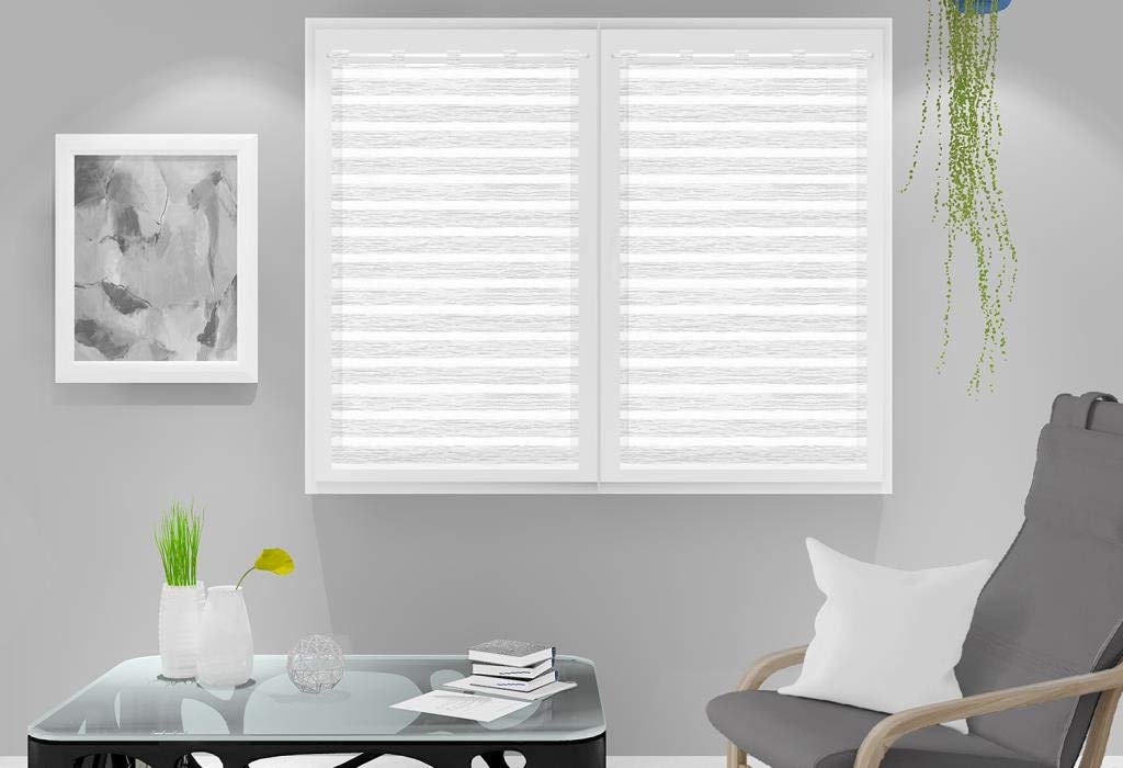 Soleil d'ocre Louis Half-Curtain Polyester, White, 60 x 120 cm