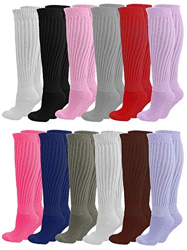 Multicolor Bundle 12 Pairs Pack Extra Heavy Super Slouch Socks