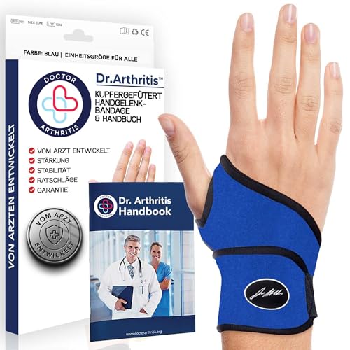 Von Ärzten Entworfen, Leichte Handgelenk Bandagen, Handgelenkstütze für Sehnenscheidenentzündung, Handgelenkbandage mit Karpaltunnel Schiene, Handbandage Rechts/Links, Einzelpackung, Blau Von Ärzten Entworfen, Leichte Handgelenk Bandagen, Handgelenkstütze für Sehnenscheidenentzündung, Handgelenkbandage mit Karpaltunnel Schiene, Handbandage Rechts/Links, Einzelpackung, Blau
