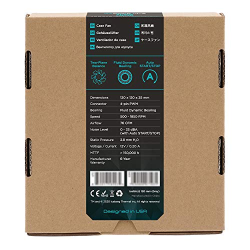 Image of Iceberg Thermal IceGALE 120mm PWM Premium Case Fan (Gray)
