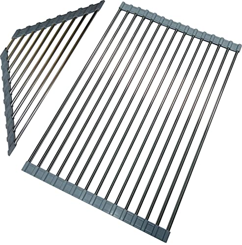 Soporte multiusos de esponja y escurridor enrollable para fregadero