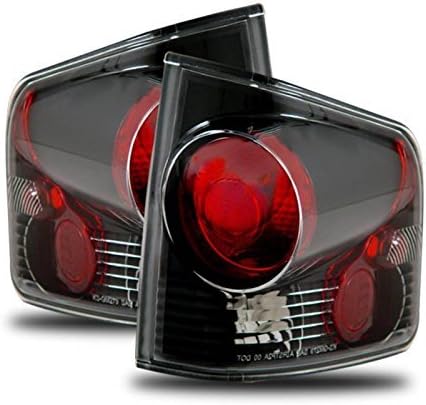 SPPC Black Euro Tail Lights Assembly Set for Chevrolet S-10 / G.M.C Sonoma - (Pair) Driver Left and Passenger Right Side Replacement