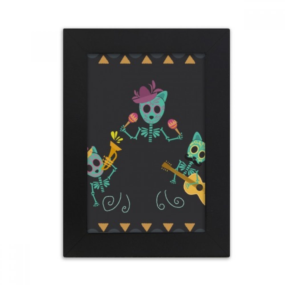 Cadre photo Mexique Undead Festival de Bureau noir aux finitions artistiques 5X7
