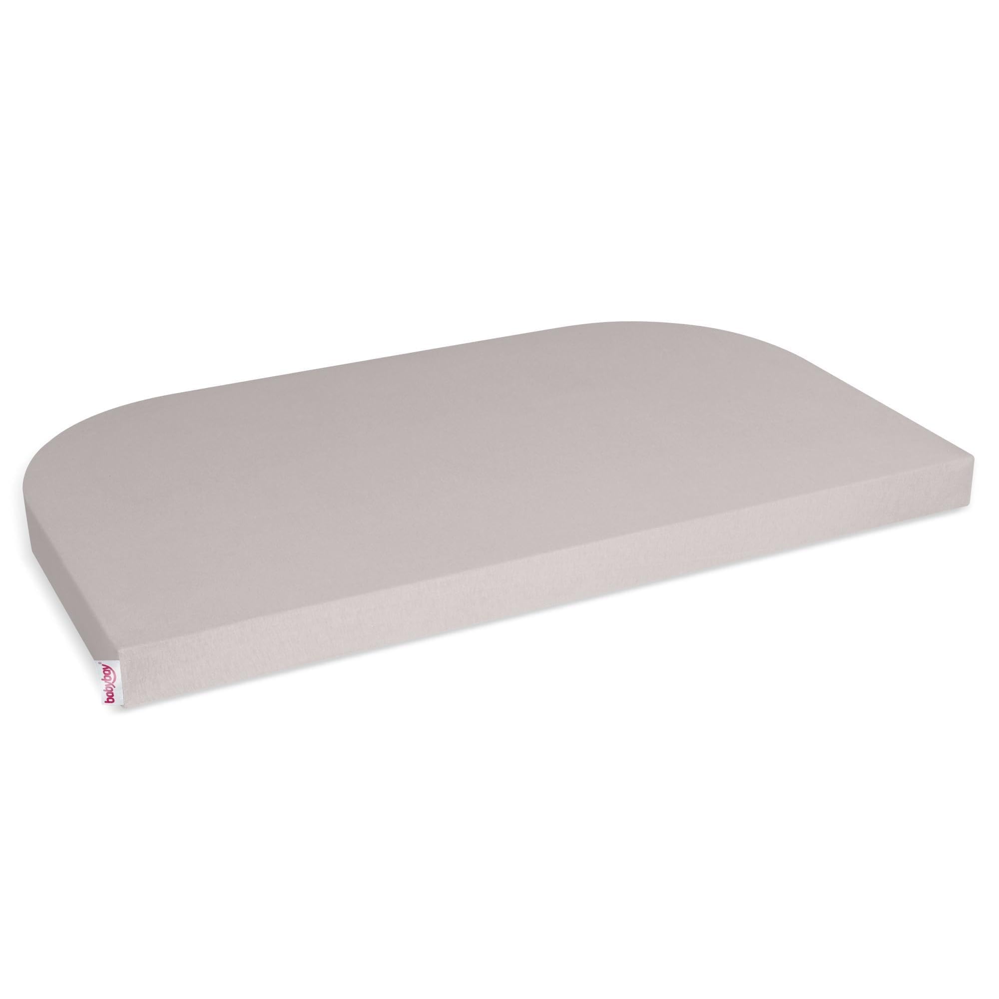 babybay Jersey Fitted Sheet Deluxe with Membrane Suitable for Model Extension Side Boxspring XXL, Beige
