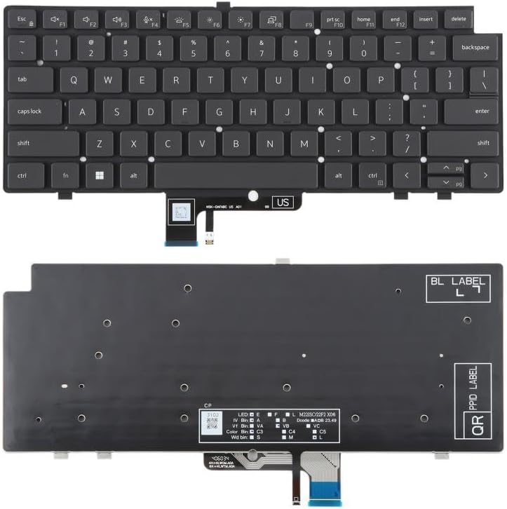 Tablet Replacement Part US Version Backlit Laptop Keyboard for Dell Latitude 7340 7440 7640
