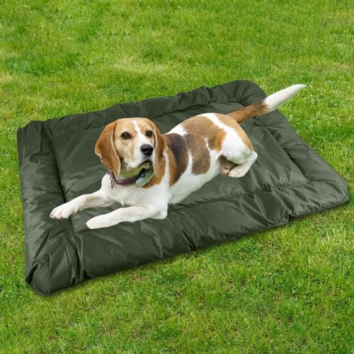 GBKDQQ wasserdichte Hundematte 90 x 60cm, Hundedecke für Unterwegs, Waschbare Reisedecke für Hunde und Katzen, Tragbare Hundekissen Outdoor Hundebett Auto für Drinnen & Draußen Reise Camping (Grün)