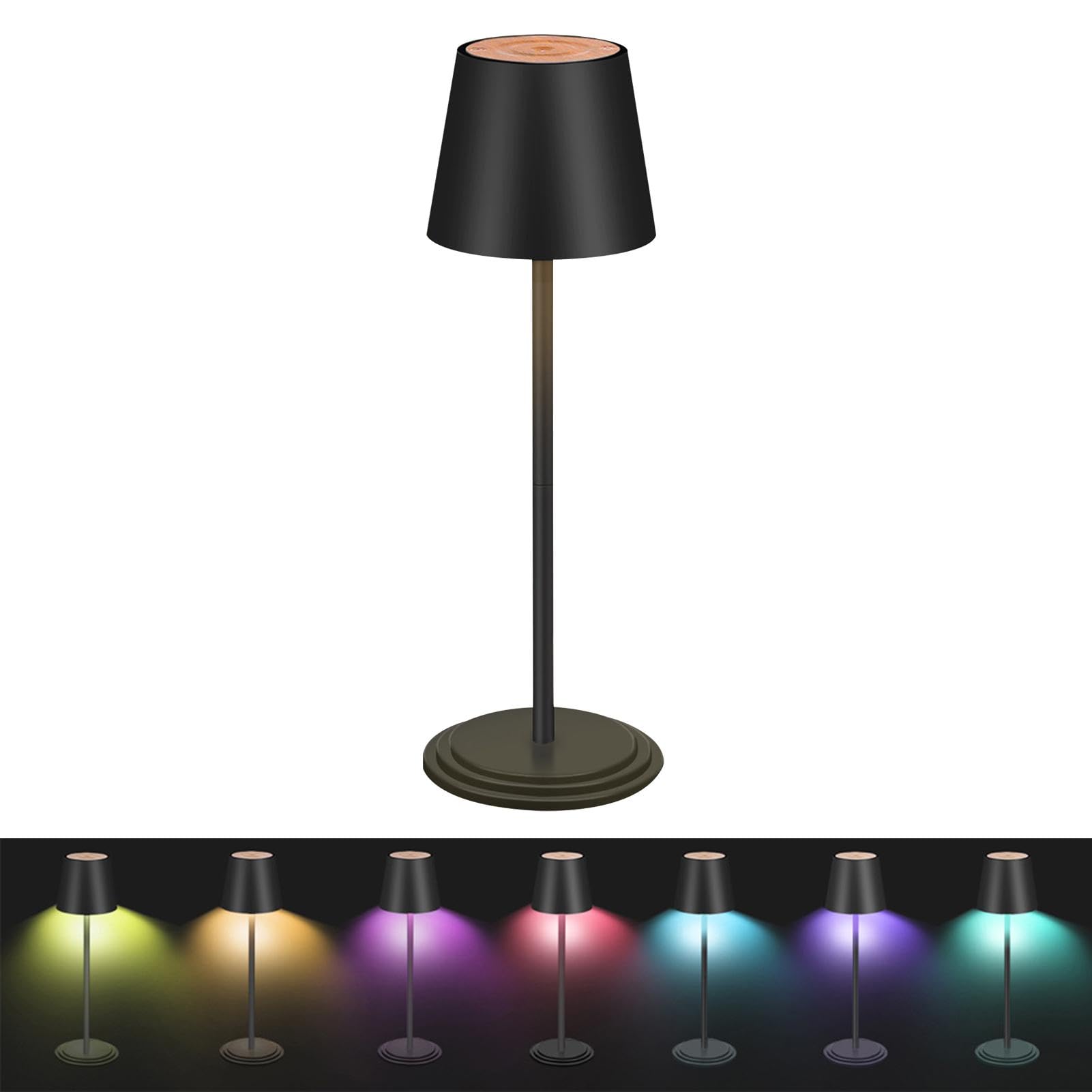 Cordless Lamps Bedside Table Lamp, Tall, Touch, Reading