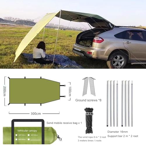 Toldo para auto impermeable HEVIRGO para 5-8 personas miniatura 4