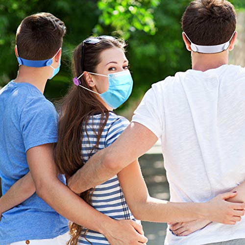 Willbond 10 Pieces Face Covering Strap Extender Face Covering Extension Hook Face Covering Ear Strap Extension Protector (Multicolor) #TOP6