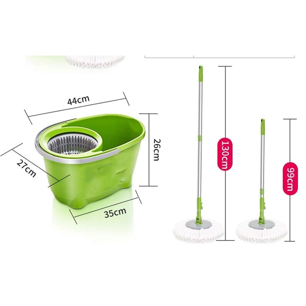 Fregona giratoria, fregona giratoria 360 de Acero Inoxidable, Sistema de Limpieza de Suelo de Cubo con recambios de Cabezal de Repuesto de Microfibra To Pursue Happiness