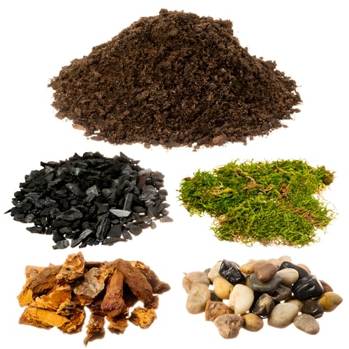 DIY Terrarium and Succulent Planter Kit | Includes Organic Soil Mix, Hoffman Charcoal, Orchid Bark, Decorative River Rock and Moss| Plus Free Nautical Ebook by Joseph Rains