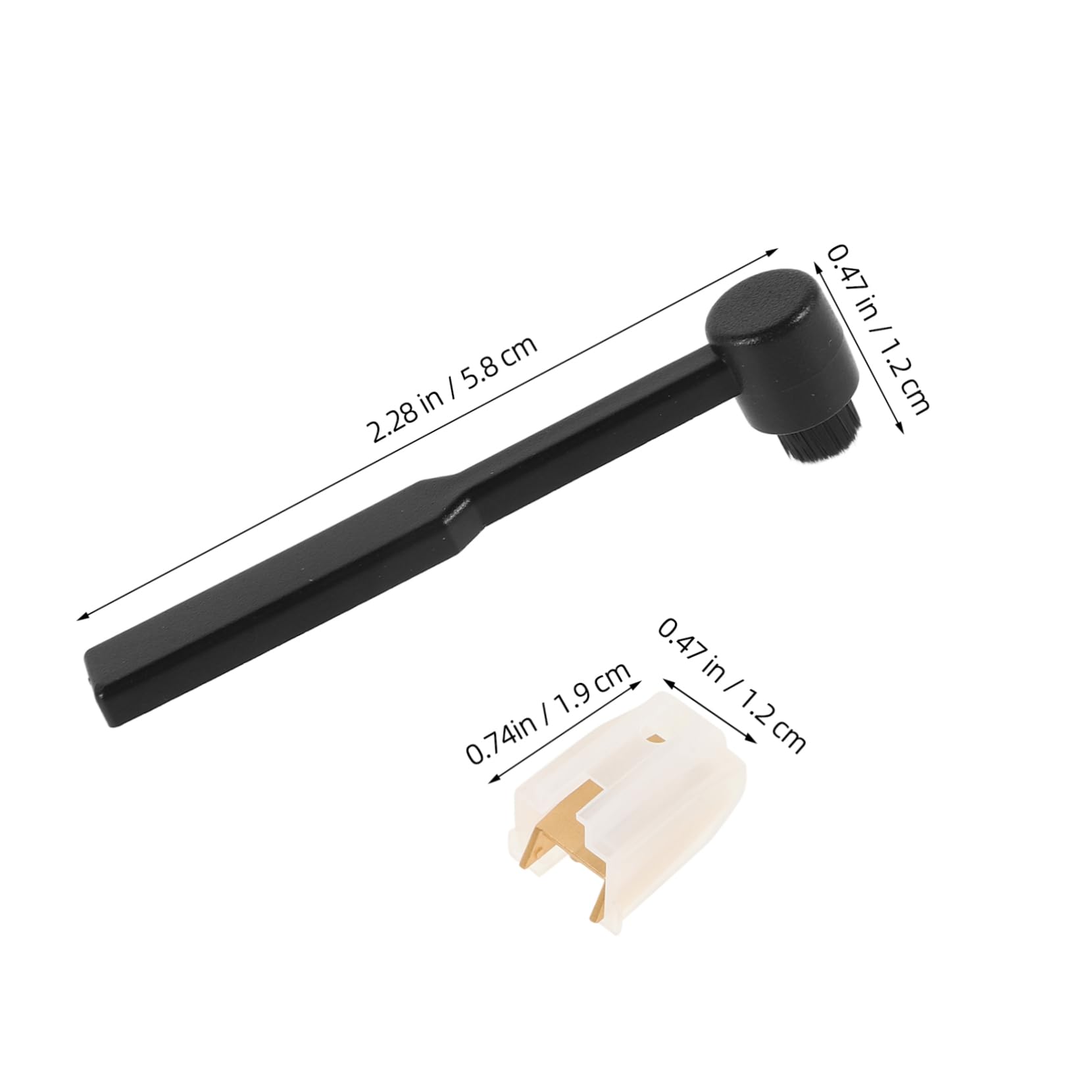 ERINGOGO 1 Set Record Player Needle Replacement Aluminum Stylus Cleaning Brush for Turntable Phonograph Vinyl Turntable Record Needles