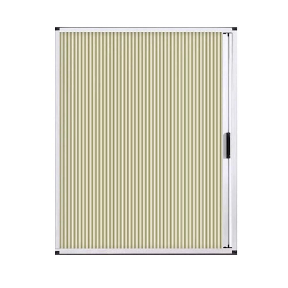 Sxlawesom Beige Sliding Windows Foldable Vertical Blinds Blackout Privacy Curtains Aluminum Alloy Track Frame Prefabricated Windows(800X1200mm)