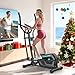 Elliptical Cross Trainer for Home, 16-Level Resistance Magnetic Elliptical Machine, Ultra-Quite Cross Trainer with LCD Monitor, Pulse Sensor for Home Gym, Weight Capacity 130KG