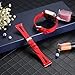 Wepro Leather Bands Compatible with Fitbit Versa/Versa 2/Versa Lite SE Watch for Women Men, Small, Slim Genuine Leather Wristbands Bracelet Fitness Straps for Fitbit Versa & Versa Lite SE Watch, Red