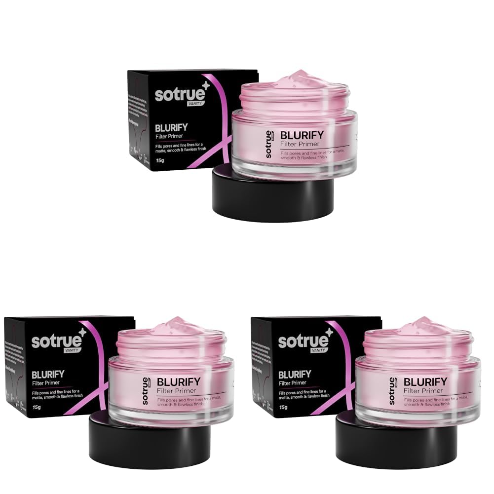 Sotrue Blurify Filter Face Primer | Instantly Blurs Fine Lines, Wrinkles & Pores | Hydrating, Lightweight & Non-Sticky | For Flawless & Smooth Makeup Base | Cruelty-Free - 15gm (Pack of 3)-image-19