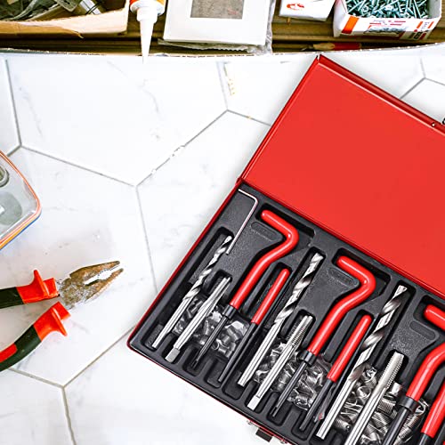 BOOMSTART 88pcs Thread Helicoil Repair Kit, M6 M8 M10 Helicoil Insert, Thread Repair Tool Kit - Image 3