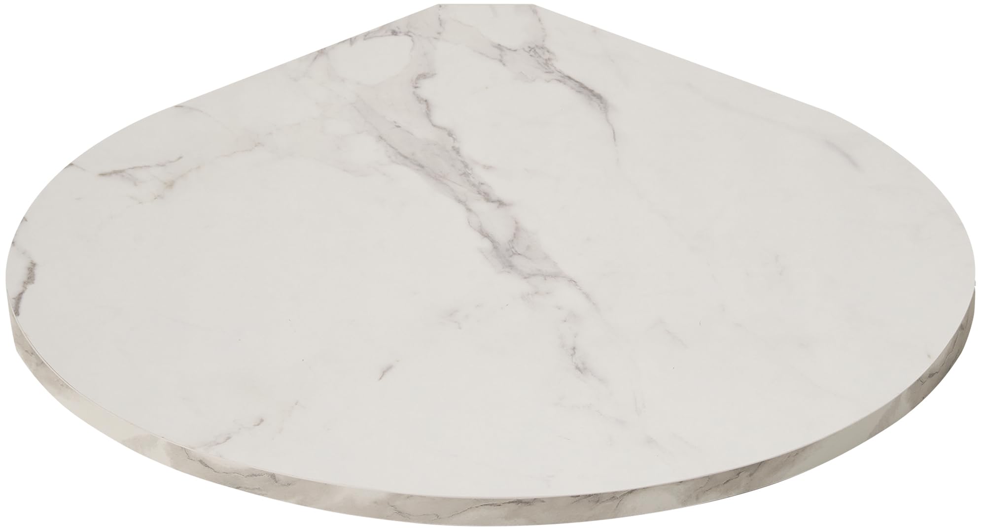 Acantha White Teardrop Hearth In Marble Effect