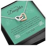 KINDPAW Father Daughter Necklace – Never Forget That I Love You Necklace from Dad