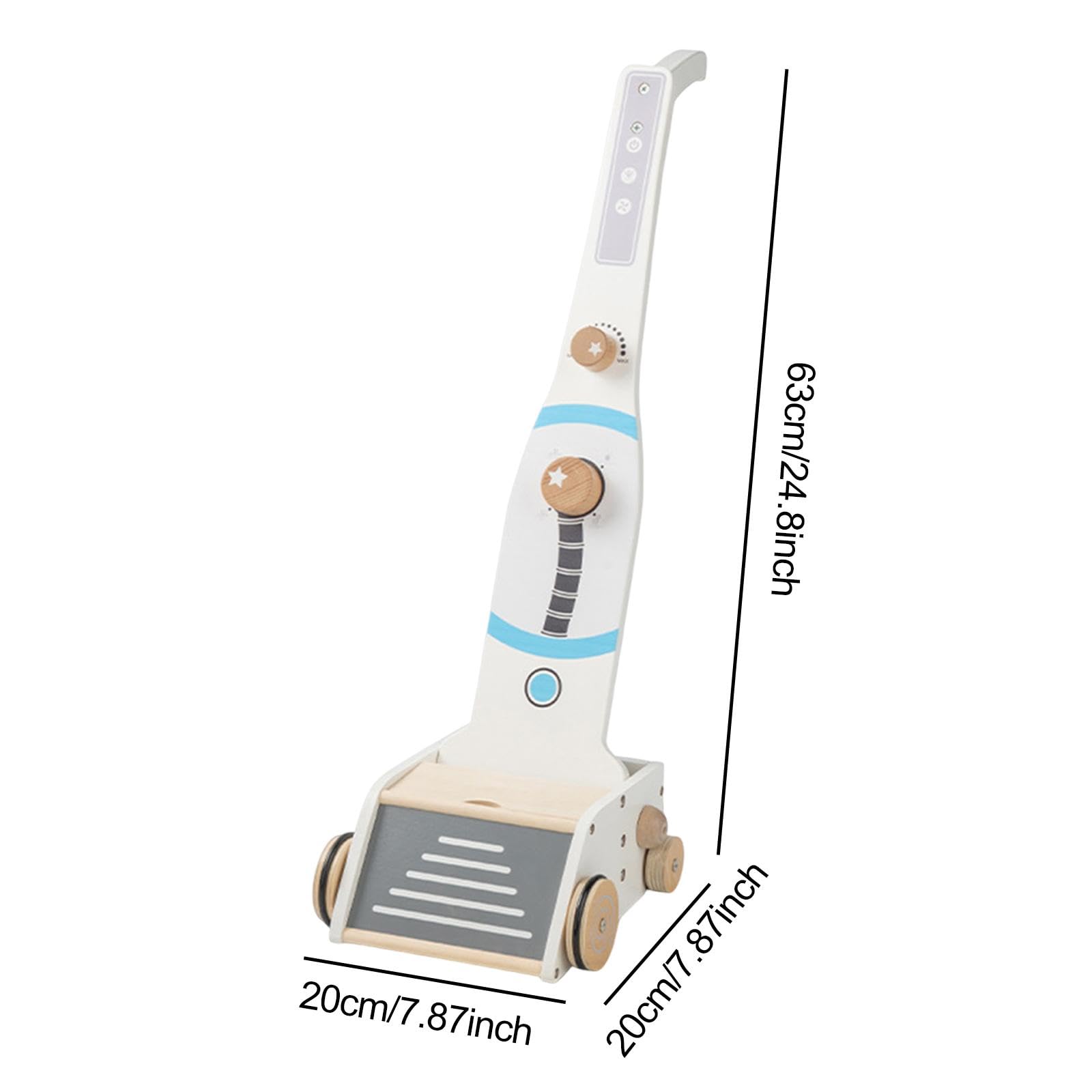 MagiDeal Giocattolo per la Pulizia dei Bambini interattivo per Bambine e Bambini dai 3 Anni in su, in Legno, Versatile, per Giochi di Ruolo, Gioco di finzione, Bianco