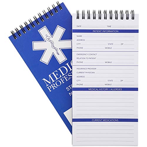Medical Professional Spiral Notepads (4 x 8 Inches, 12-Pack)