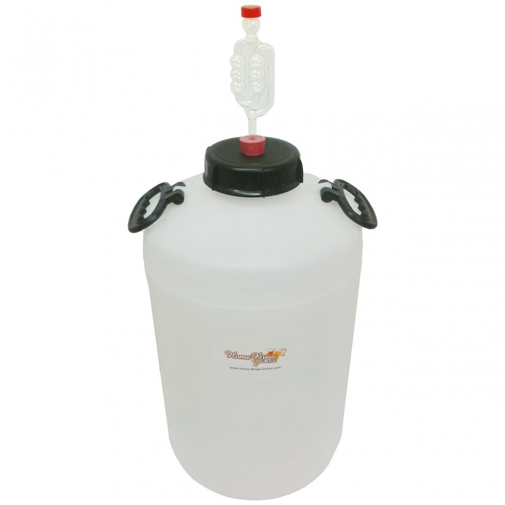 25 Litre Wide Neck Home Brew Wine Beer Fermenter with Airlock and Bung