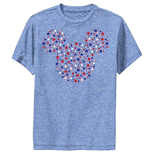 Maillot de sport Disney pour enfant bleu roi chiné manches courtes M