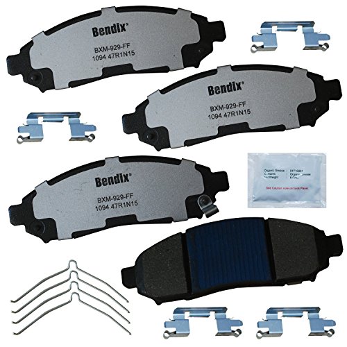 Image of Bendix Fleet Metlok MKD1094FM Semi-Metallic Front Brake Pads for Select Models Chevrolet City Express, Nissan Frontier, LEAF, NV200, Pathfinder, Xterra, Suzuki Equator