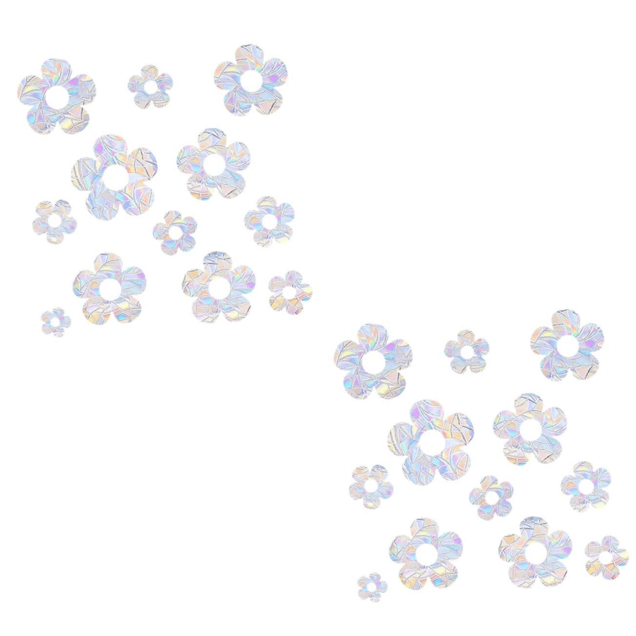 Autocollant statique décoratif repositionnable fleur 18 pcs