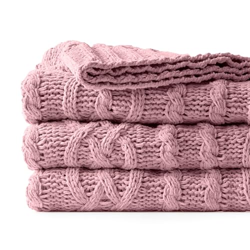 Battilo Pink Throw Blanket for Couch, 51'x67',...