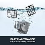 Eureka Bagless Canister Vacuum Cleaner, Lightweight Vac for Carpets and Hard Floors, Silver with Black, NEN180 - Image 5