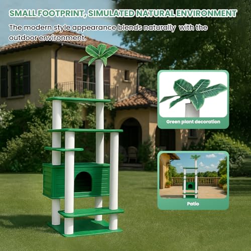 Torre para gatos resistente al clima 74 pulgadas miniatura 5
