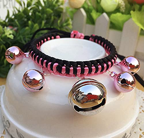 KUTKUT Pet Collar Necklace | Hand Woven Dog - Cat Bell Pendant Collar Cat Accessories Puppy Pet Supplies with Bells (Size: L, Adjustable Neck: 20cm - 55cm) (B09HMWBJML) Amazon Price History, Amazon Price Tracker
