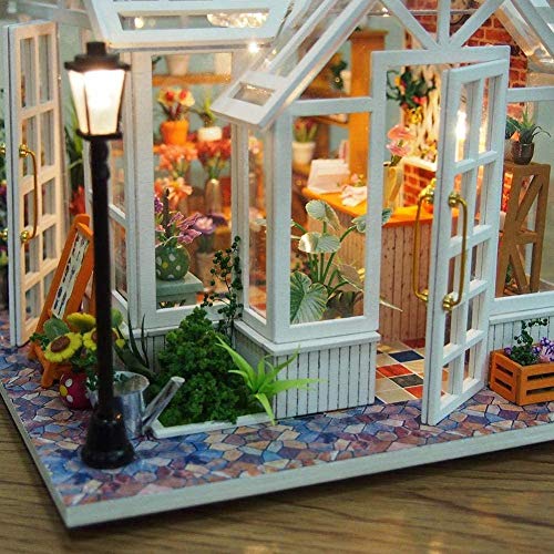YUACY Puppen Haus Kit,DIY Puppenhaus Bausatz Mit MöBeln Miniatur-HüTte Handgemachte HüTte Mit Musik Modell Spielzeug – Bild 5