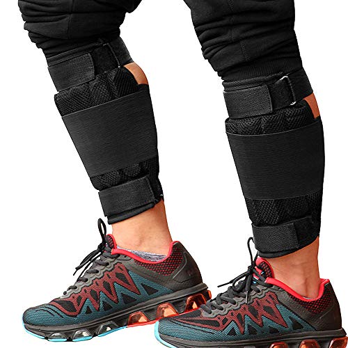 Peso do tornozelo, Andoer 2 pacotes de carga máxima 16 kg ajustável no tornozelo exercício ponderado