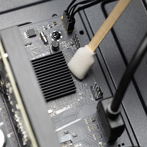 Schaumstoff-Reinigungsstäbchen Bambusstäbchen, fusselfreie Schaumstofftupfer, Auto-Reinigungstupfer, Elektronik-Reinigungstupfer (quadratische Spitze) (20)