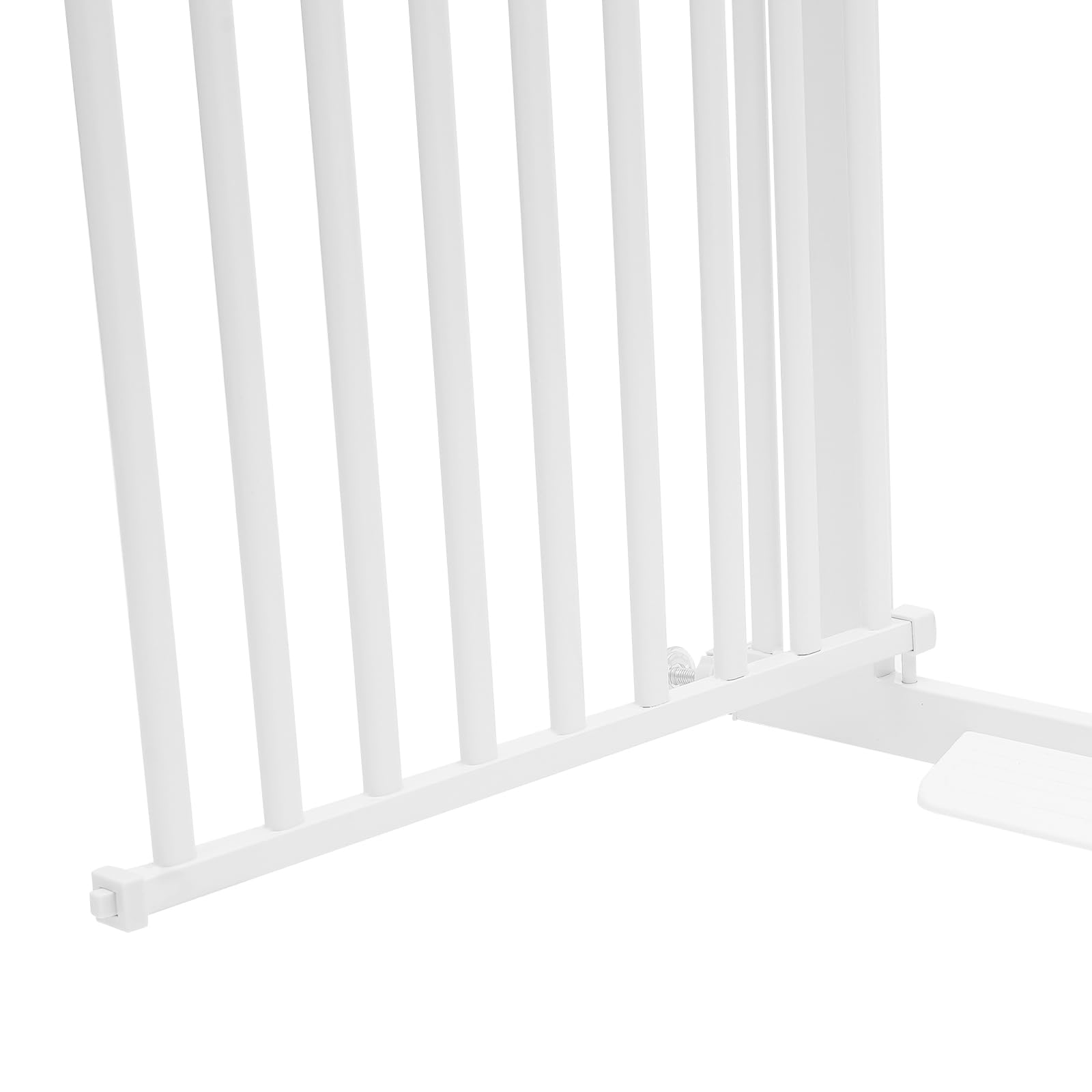 Puerta de seguridad para gatos extraalta, 150 cm, con ancho ajustable, sin taladrar, barrera para perros para niños y mascotas, color blanco