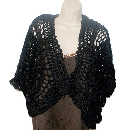 crochet black vest
