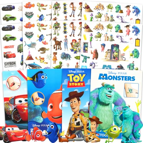 Disney Pixar Ultimate Party Favors Bundle ~ Over 200 Temporary Tattoos Featuring Disney Cars Toy Story and More