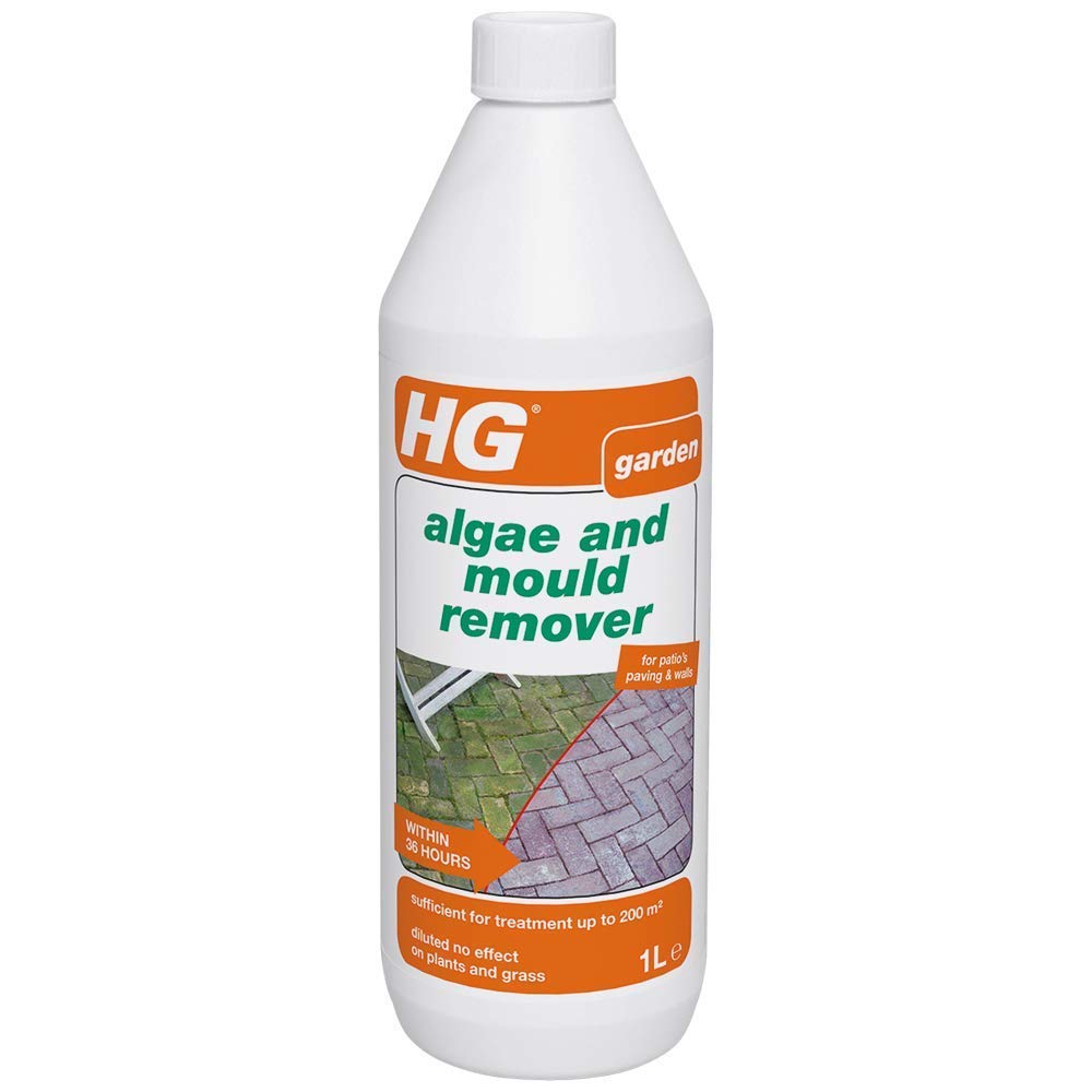HG 2 X Algae & Mould Remover 1L â€“ is a concentrated algea remover and mould remover for patios, paving and walls.