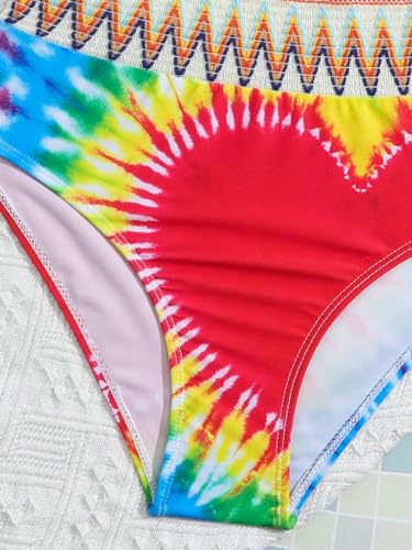 Image of WDIRARA Girl's 2 Pieces Swimwear Graphic All Over Printed Cami Tops and Panty Bikini Sets