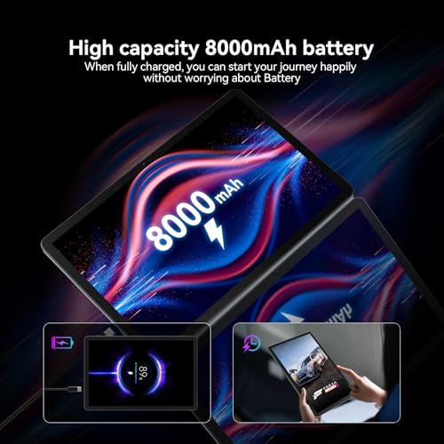 Image of Tablet 11 inch Android 15 Tablet, 16GB RAM,128GB ROM 1TB Expand, 4G LTE & 5G WiFi Tablets, Octa-Core, 21MP Camera, 8000mAh, GPS, Tablets with Keyboard, Mouse, Case & Protective Film, 2026 Gemini AI