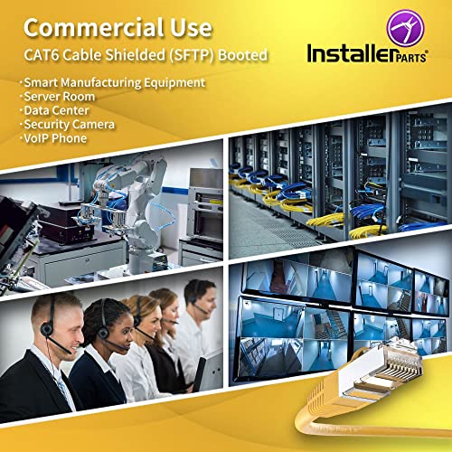 Cable Ethernet CAT6 Shielded SSTP 10 FT Amarillo 10 Pack miniatura 4