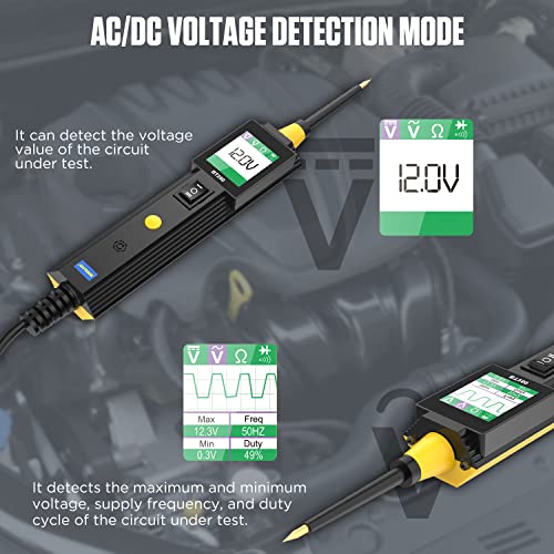 AUTOOL Power Circuit Probe Tester Automotive Circuit Tester Car Fuse Relay Short Tester Breaker Finder 6-30V AC DC Voltage Resistance Diode Electrical System Test Diagnostic Tool for 12V 24V Vehicle - Image 5