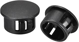 Tool parts 50pcs Mounting 16mm x 11mm Black Nylon Round Snap Panel Locking Hole Plugs Cover