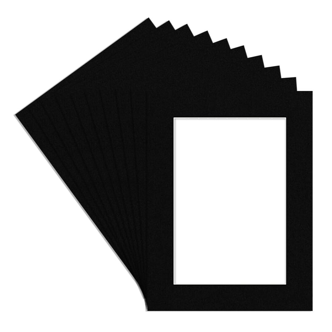 Alison Kingsgate 16X12 Picture Mounts for 12X8 Aperture – Precision Cut Cardboard Photo Mounts – Ideal for Frames, Posters, Prints, Artwork & Certificates – (Pack of 10)
