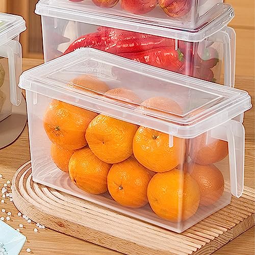 Leak Proof Clear Food Storage Containers with Lid and Handle for Kitchen (Clear) - image 3