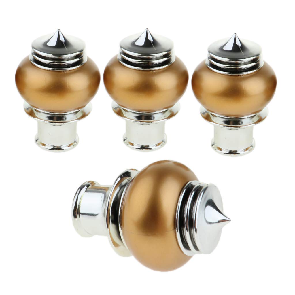 Lot De 4 Embouts Décoratifs Pour Tringle à Rideau Diamètre 28 Mm - Doré - Décoration Fenêtre - 10